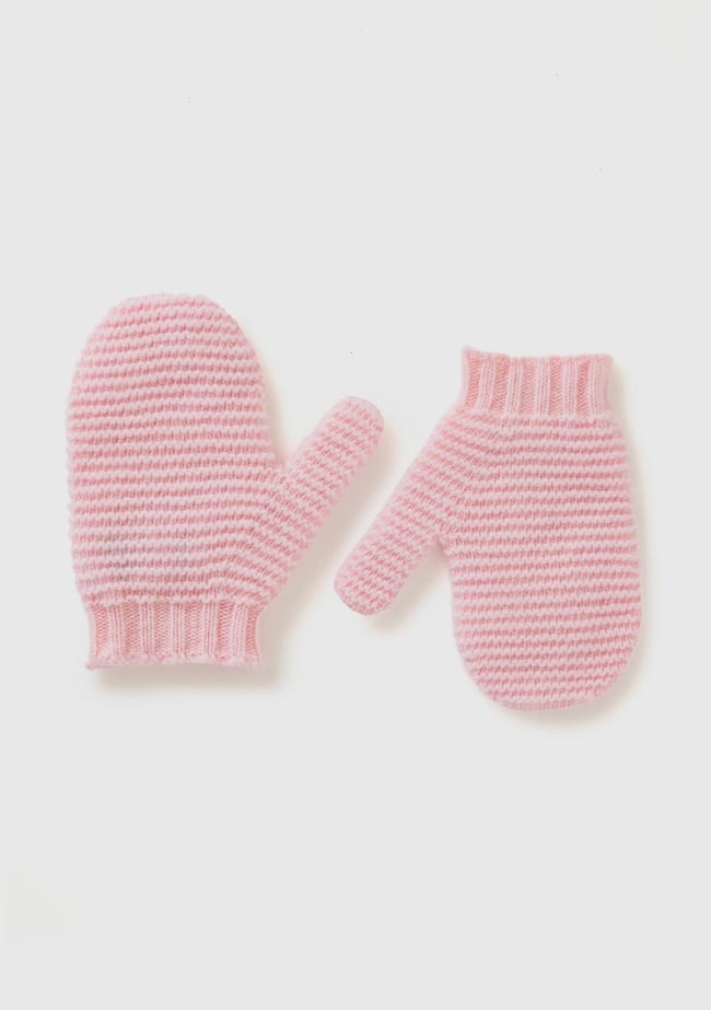  Erkek Çocuk Açık Pembe Örgü Eldiven