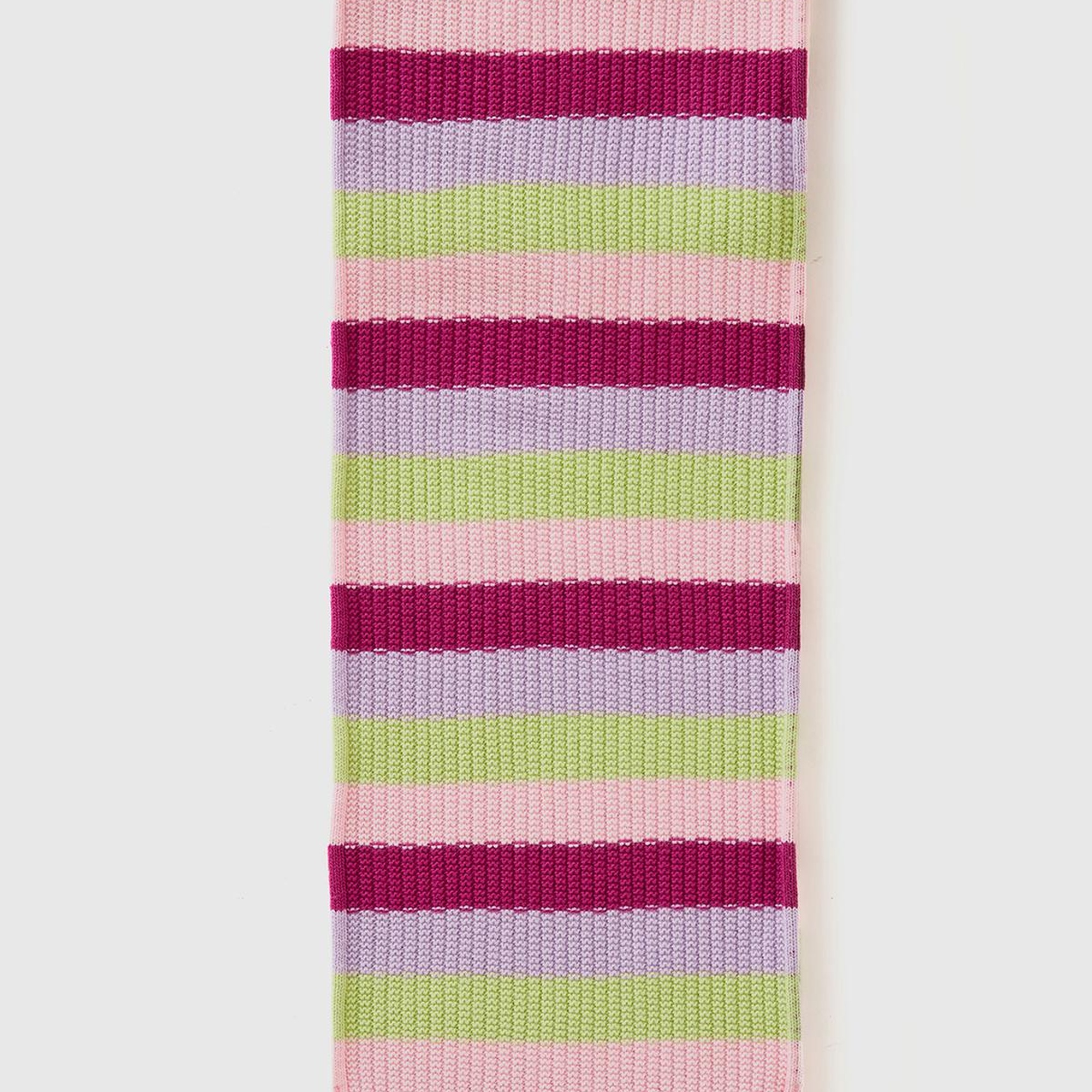 Erkek Çocuk Pembe Mix Renkli Çizgili Örgü Atkı