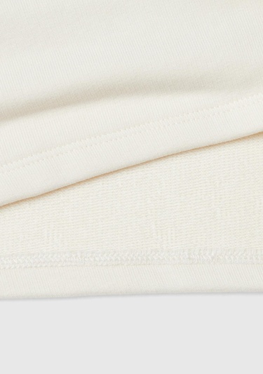  Kız Çocuk Ekru Arkası Logo Detaylı Önü Baskılı Balon Kol Sweatshirt