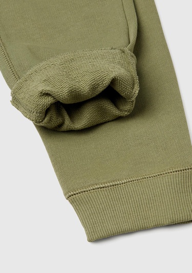  Erkek Çocuk Haki Arka Cebi Logolu Eşofman Altı
