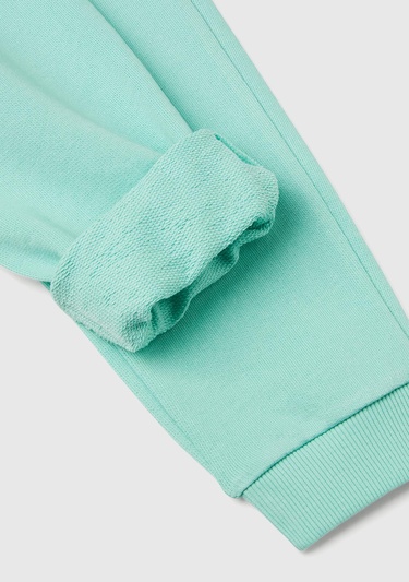  Kız Çocuk Su Yeşili Benetton Logolu Eşofman Altı