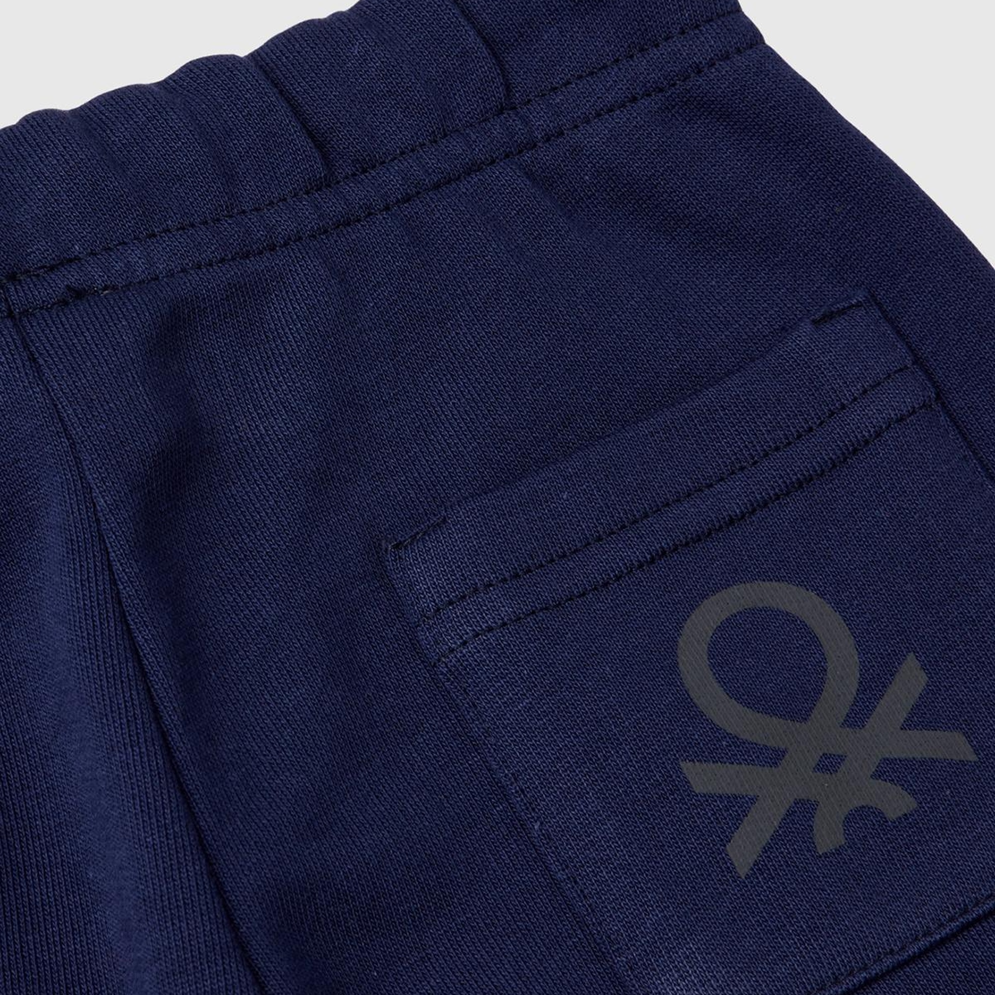 Erkek Çocuk Lacivert Arka Cebi Logolu Sweat Şort