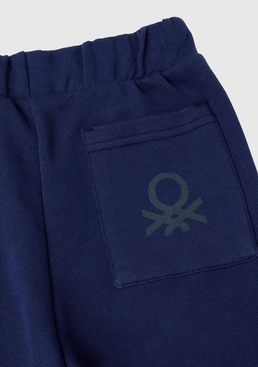  Erkek Çocuk Lacivert Arka Cebi Logo Eşofman Altı