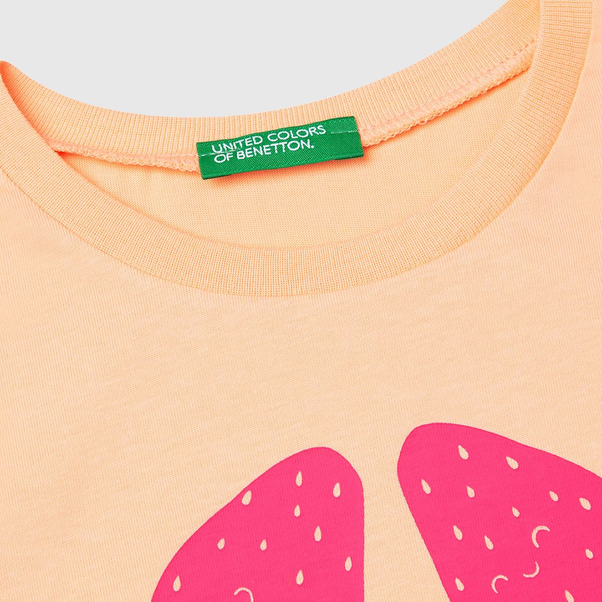 Kız Çocuk Yavruağzı Grafik Baskılı Kısa Kollu T-Shirt