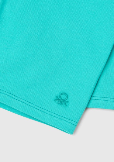  Kız Çocuk Yeşil Ton Sür Ton Logo İşlemeli Mini Bisikletçi Taytı