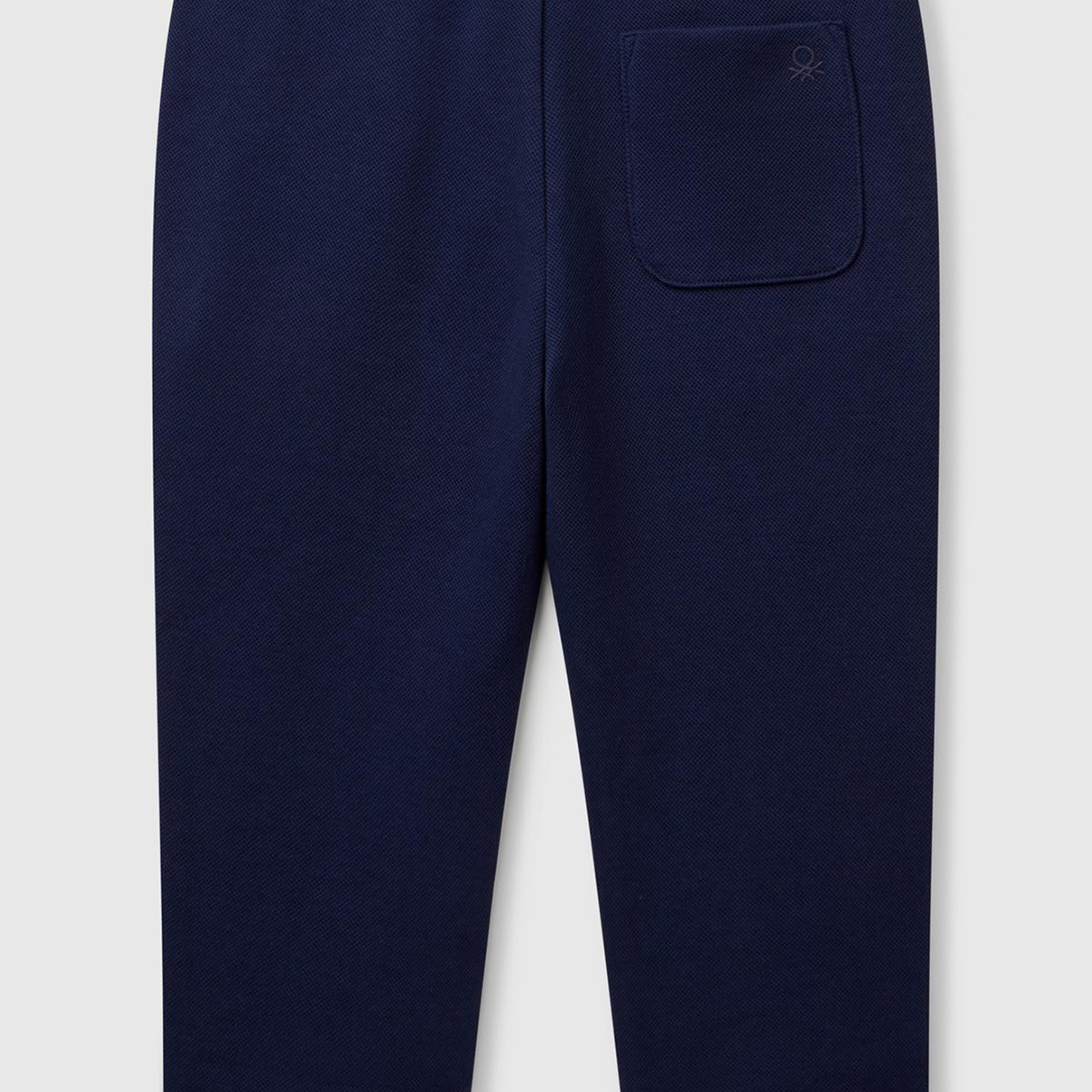 Erkek Çocuk Lacivert Bel Bandı Çizgili Yama Cepli Eşofman Altı