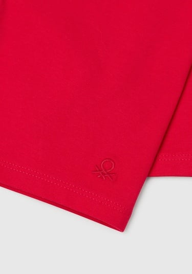  Kız Çocuk Fuşya Ton Sür Ton Logo İşlemeli Mini Bisikletçi Taytı