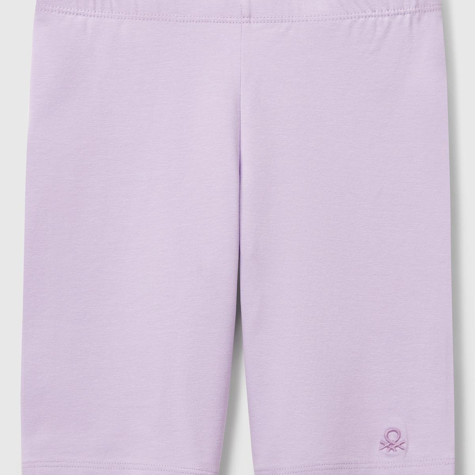 Kız Çocuk Lila Ton Sür Ton Logo İşlemeli Mini Bisikletçi Taytı