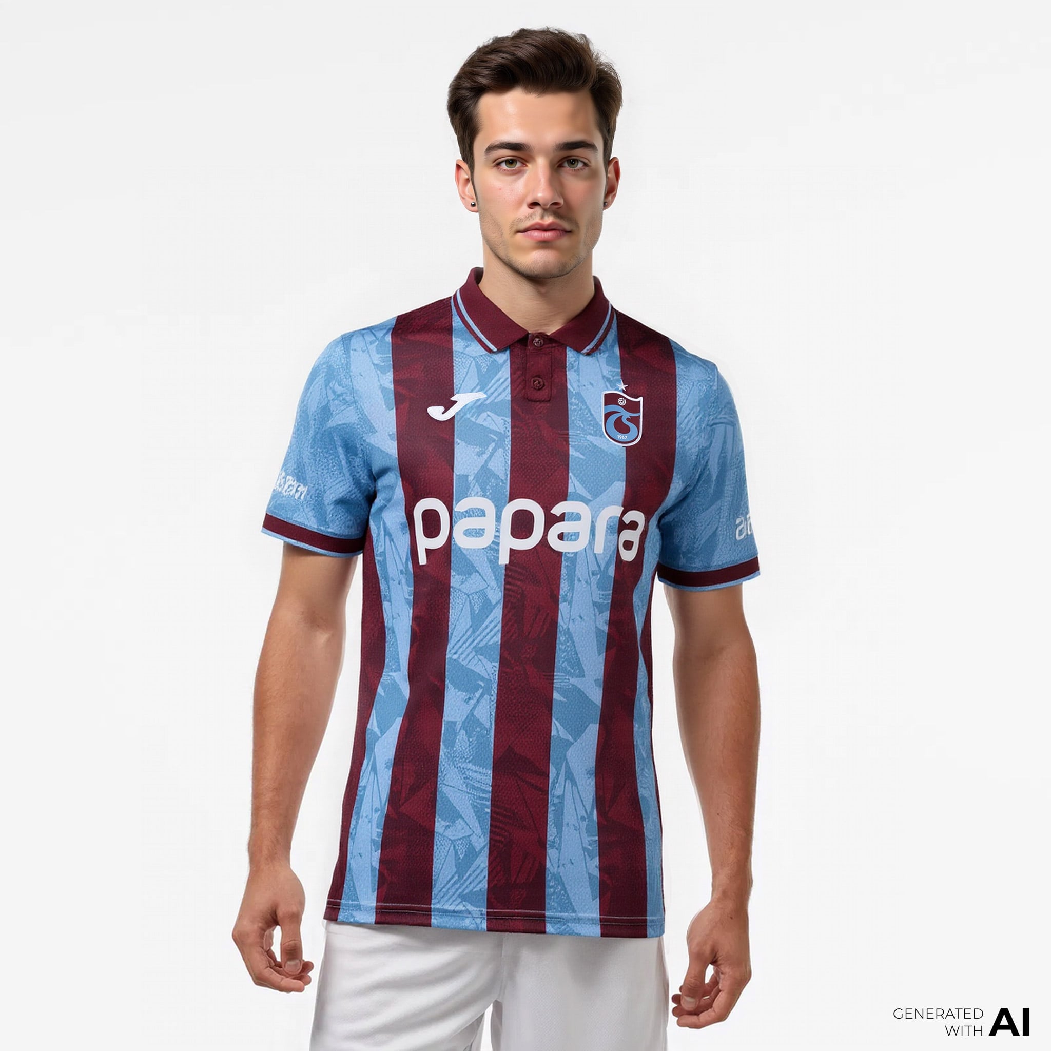  Joma Trabzonspor 25/26 Bordo/Mavi Unisex Mavi İç Saha Çubuklu Forma