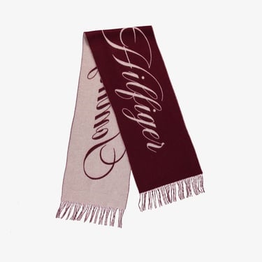  Tommy Hilfiger Script Logo Kadın Mor Şal