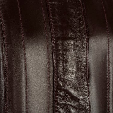  Kadın Bordo Kapüşonlu Deri Mont