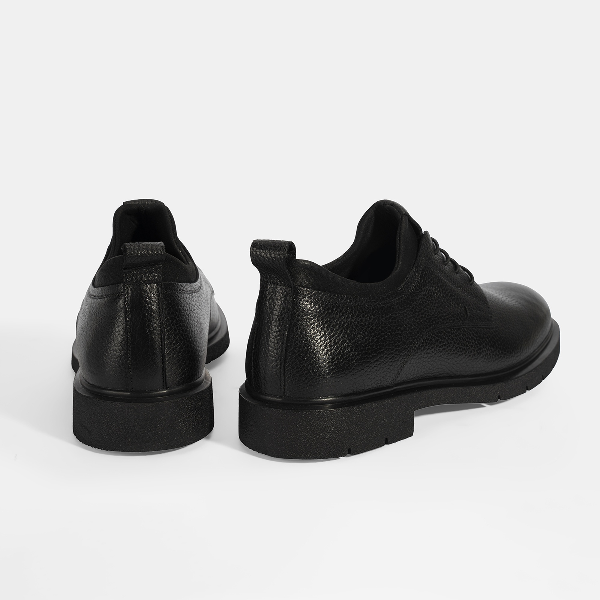 Erkek Siyah Bağcıklı Deri Klasik Ayakkabı