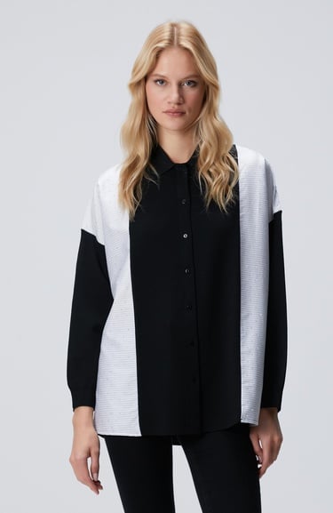  Network Kadın Siyah Dokuma Garnili Hırka