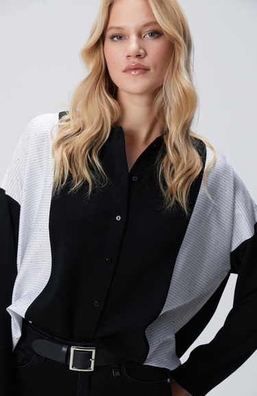  Network Kadın Siyah Dokuma Garnili Hırka