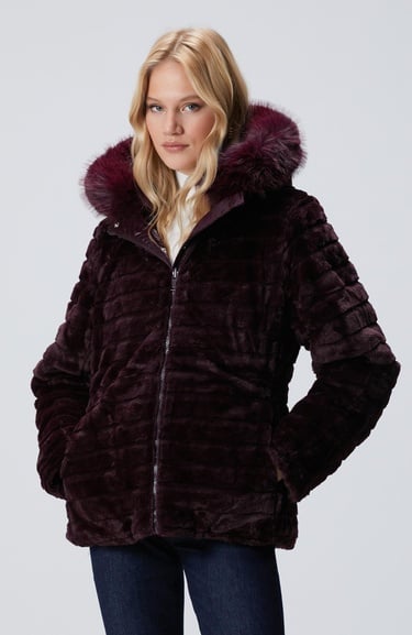  Network Kadın N-Tech Mürdüm Çift Taraflı Mont