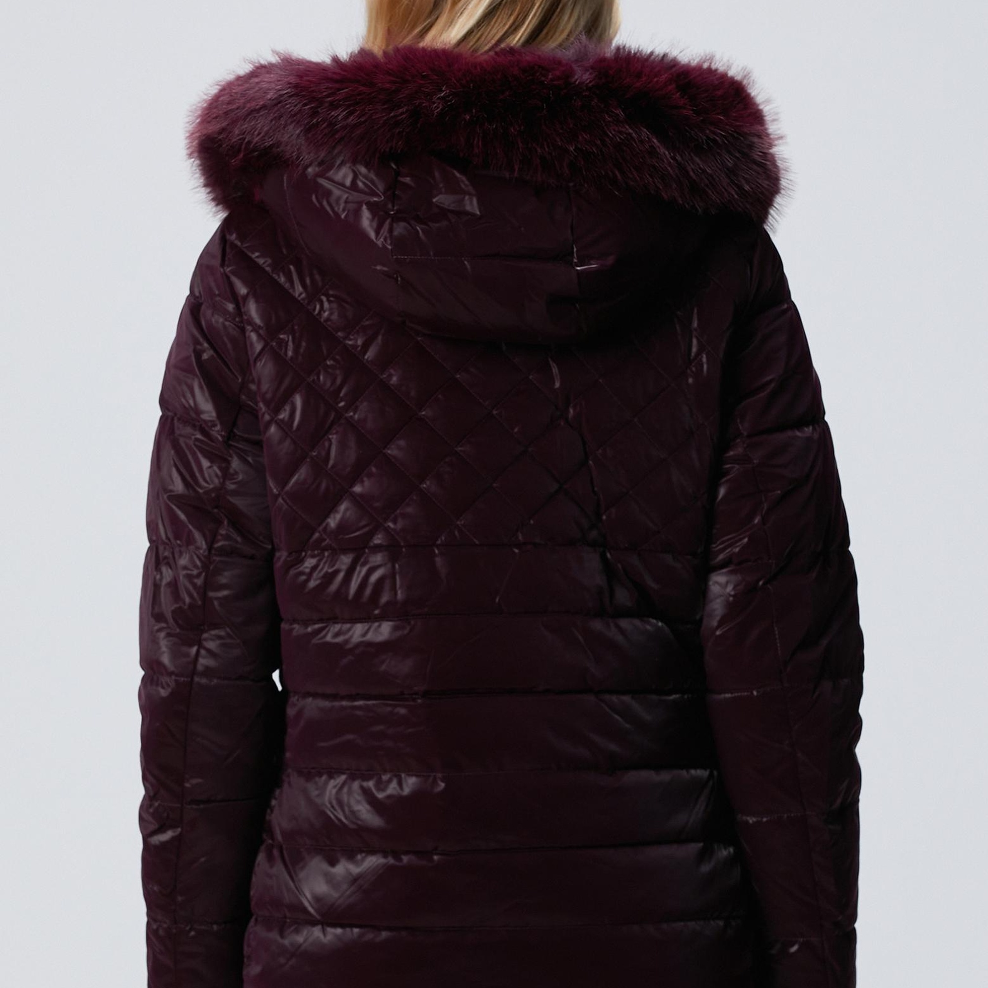 Network Kadın N-Tech Mürdüm Çift Taraflı Mont