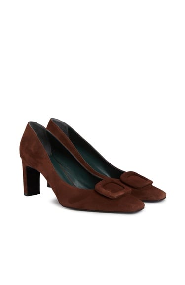  George Hogg Kadın Kahverengi Toka Detaylı Deri Topuklu Ayakkabı