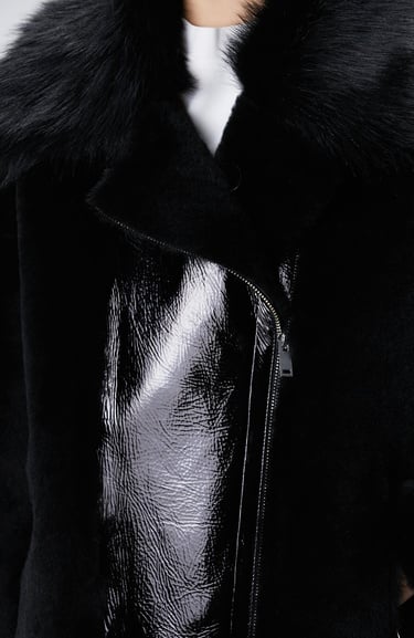  Network Kadın Siyah Deri Kaban