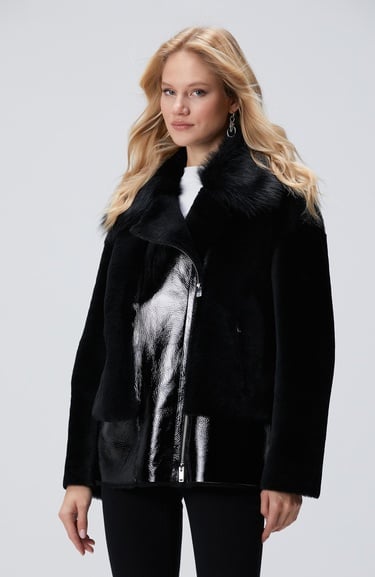  Network Kadın Siyah Deri Kaban