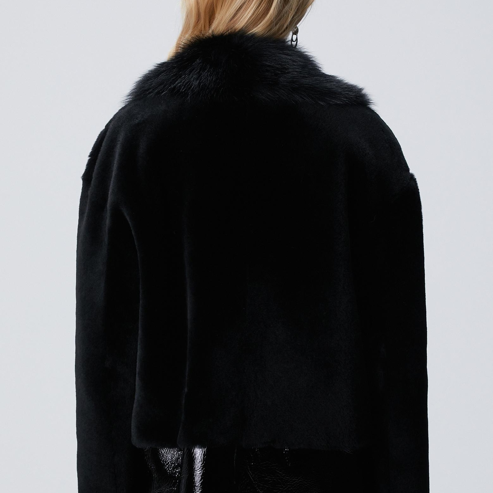 Network Kadın Siyah Deri Kaban