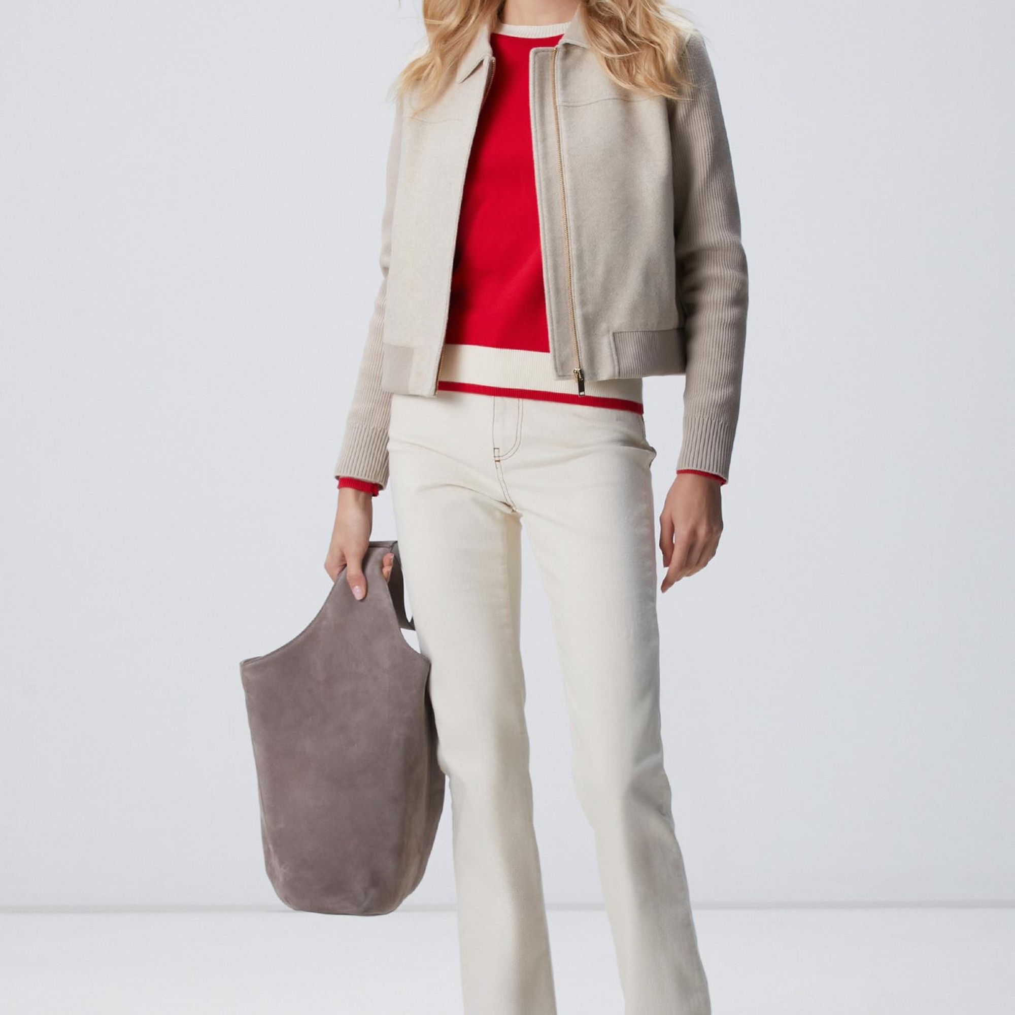 Network Kadın Kırmızı Bisiklet Yaka Kontrast Renk Kazak