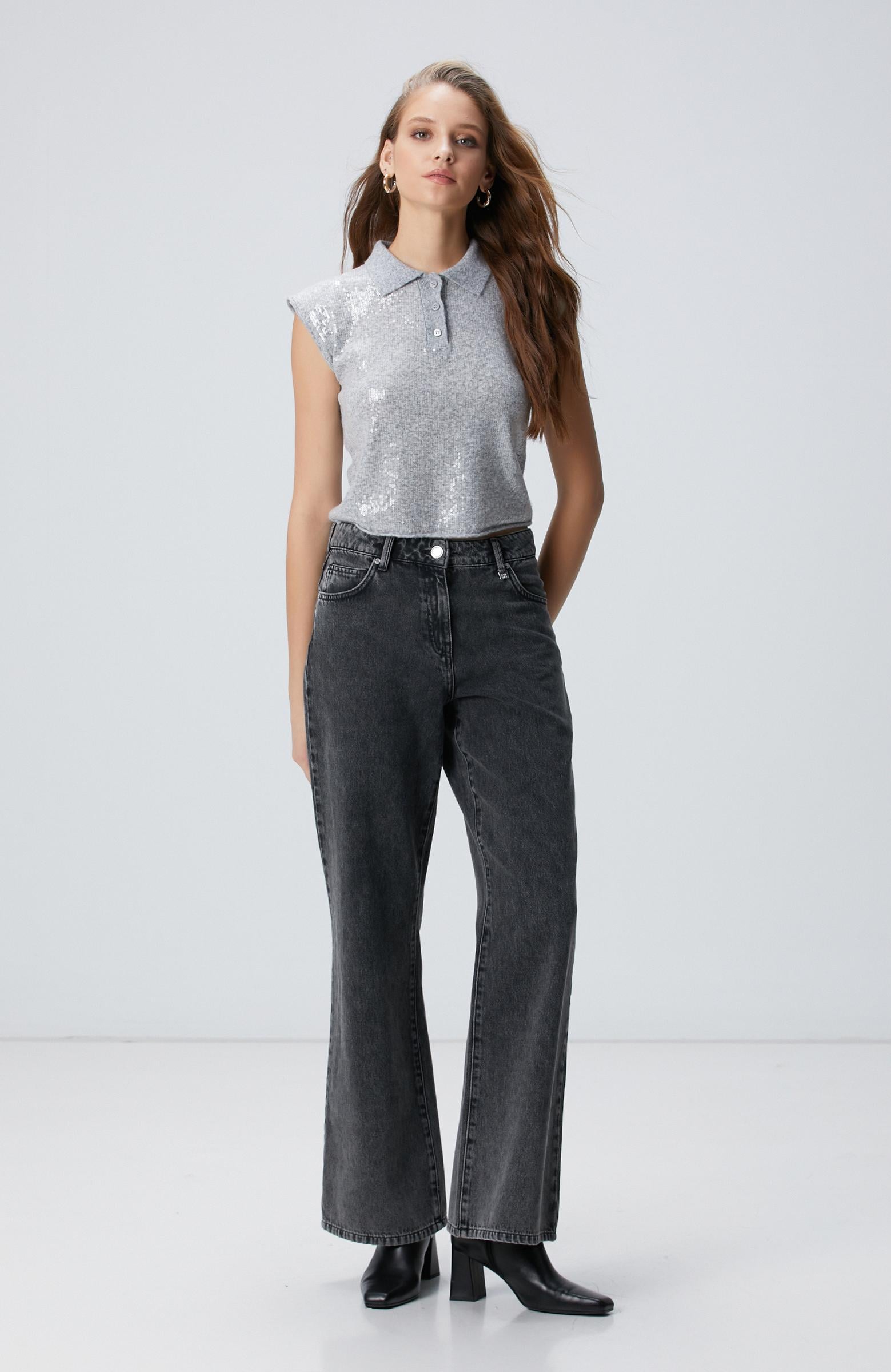  Network Kadın Antrasit Denim Pantolon