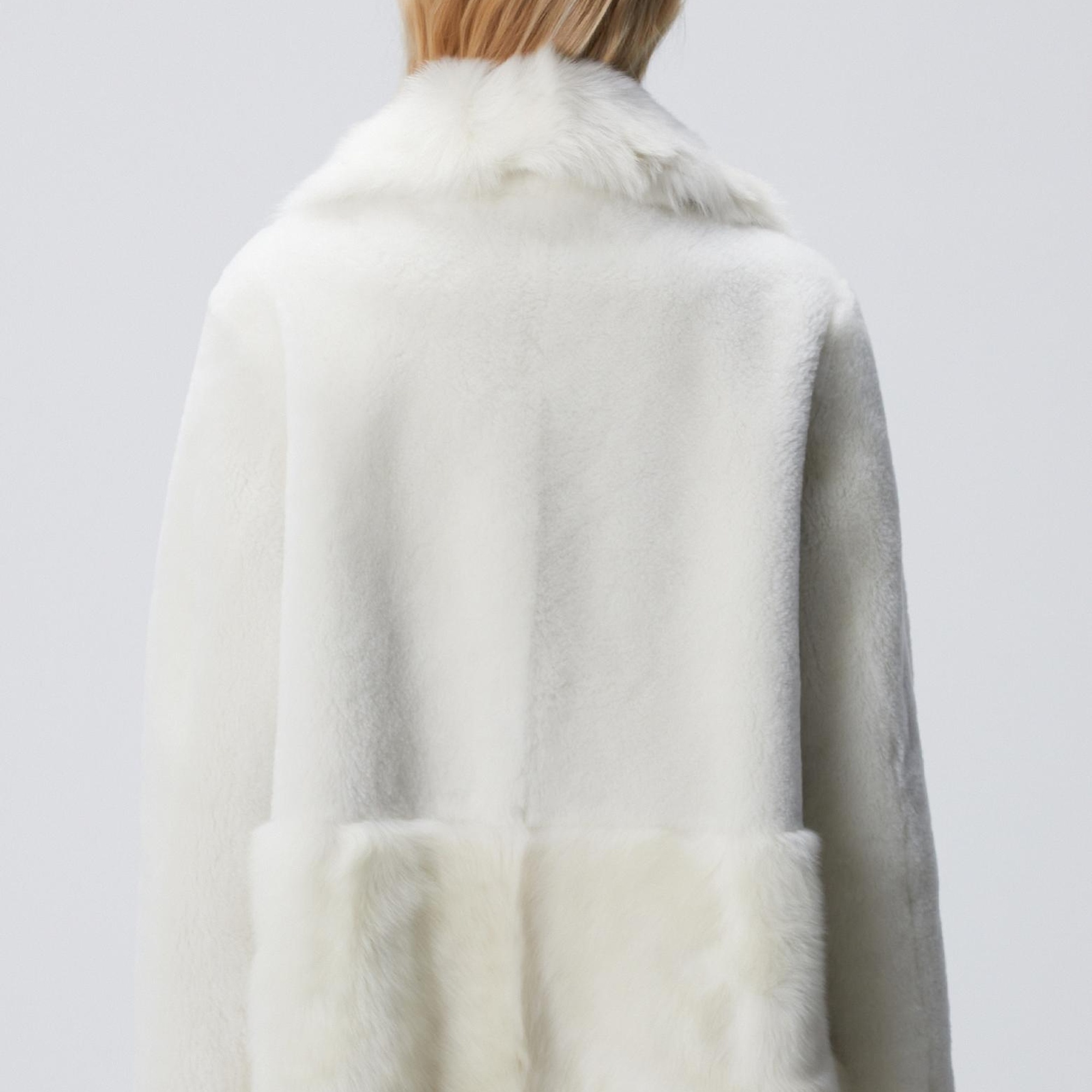 Network Kadın Kırık Beyaz Deri Kaban