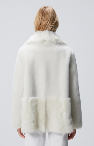  Network Kadın Kırık Beyaz Deri Kaban