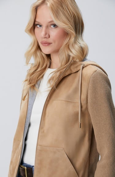  Network Kadın Bej Deri Mont