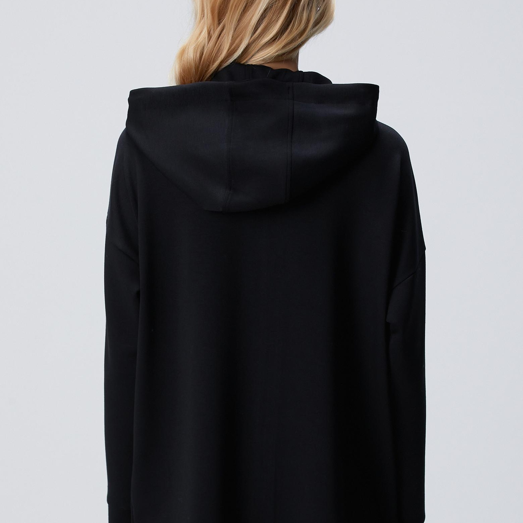 Network Kadın Siyah Kapüşonlu Triko Garnili Sweatshirt