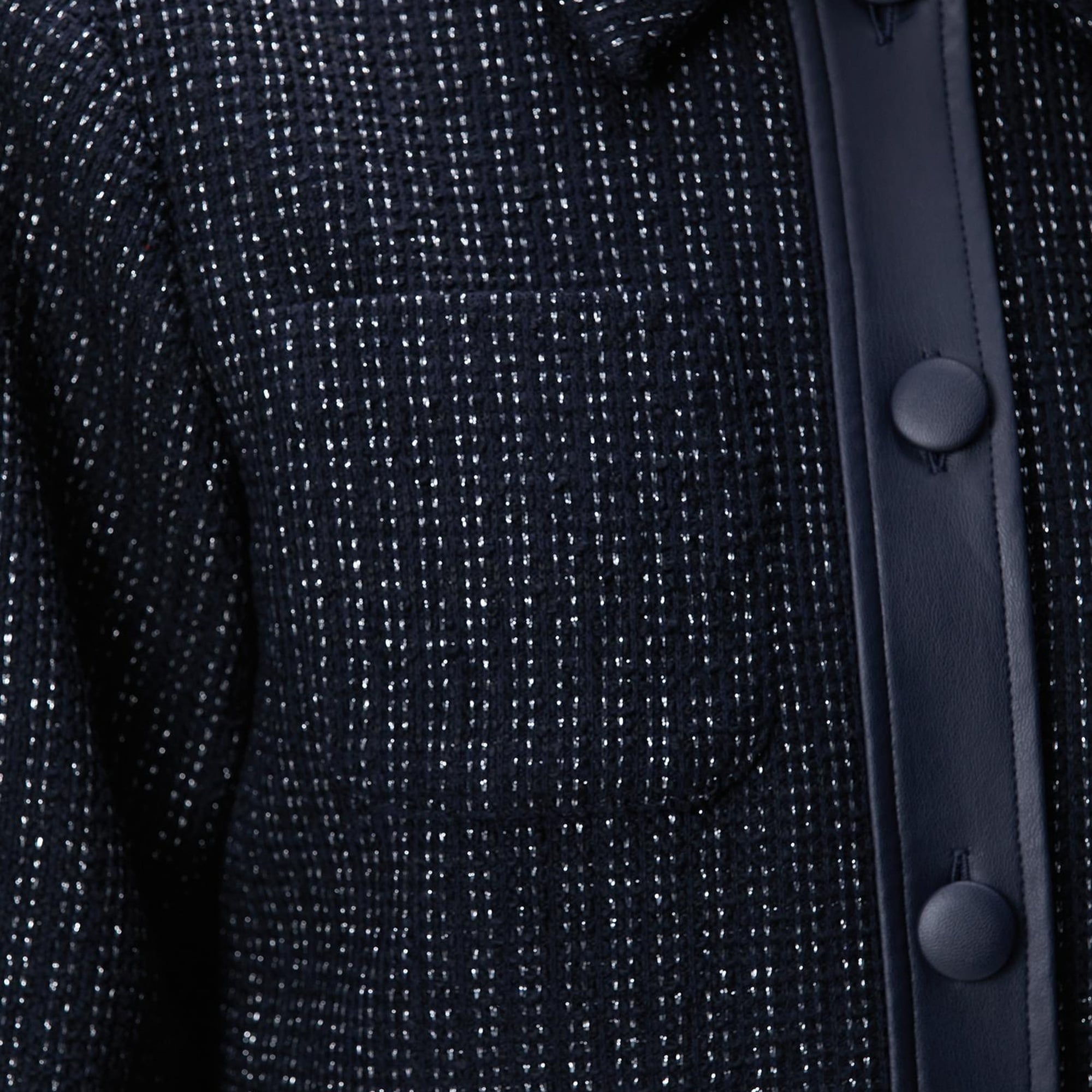 Network Kadın Lacivert Kısa Tweed Ceket