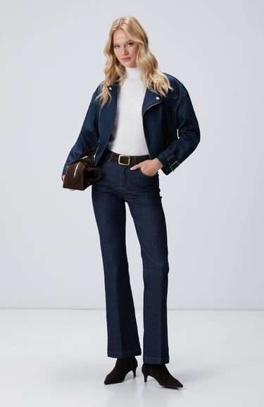  Network Kadın Kırık Beyaz Örgülü Dik Yaka Rayon Basic Kazak