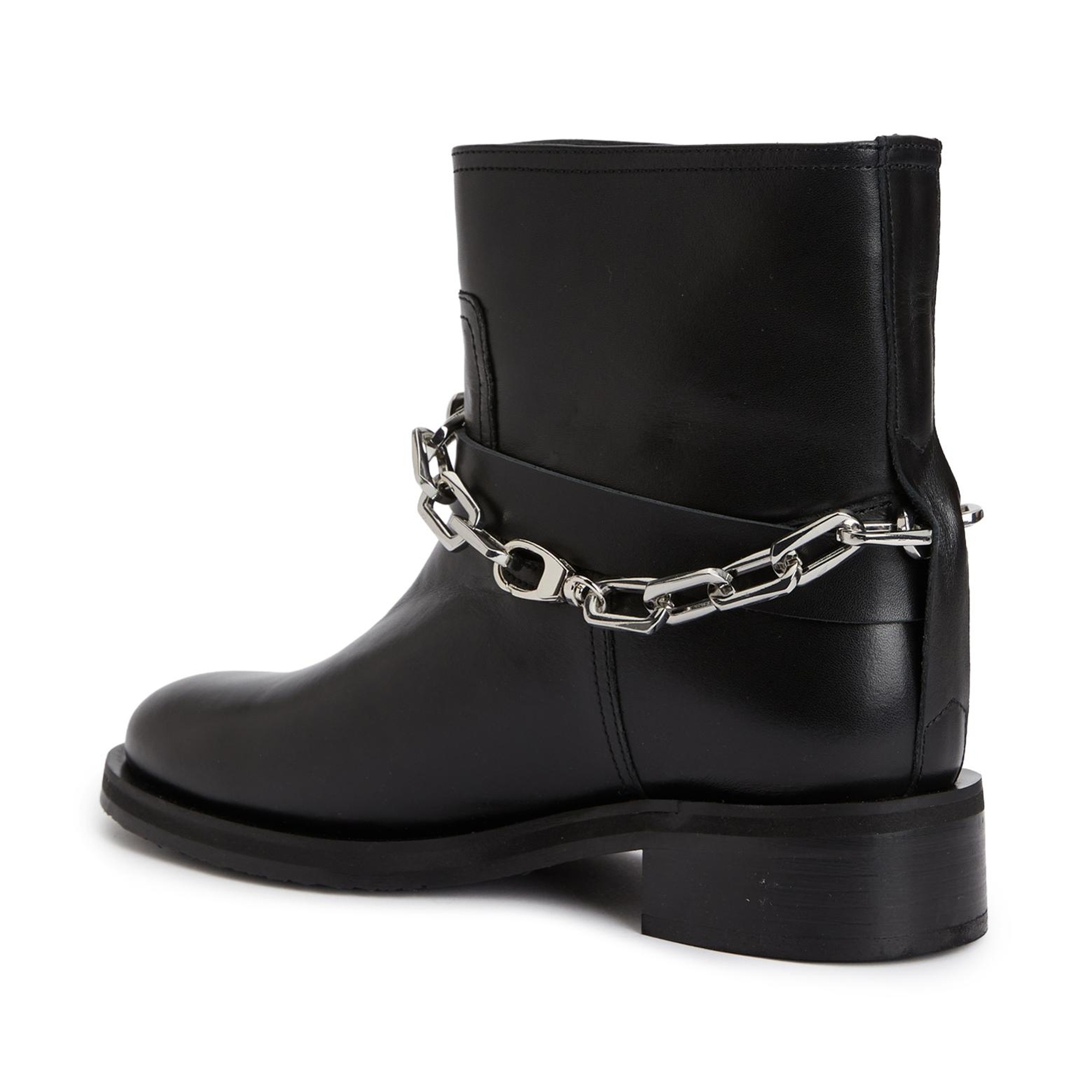 Divarese Kadın Siyah Zincir Detaylı Deri Bot