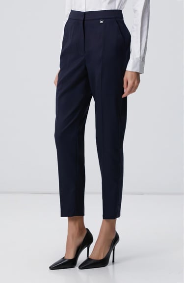  Network Kadın Lacivert Yün Karışımlı Pantolon