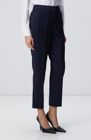  Network Kadın Lacivert Yün Karışımlı Pantolon