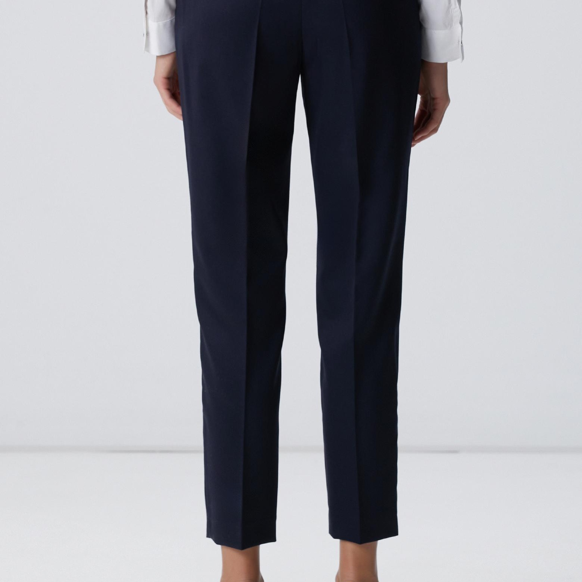 Network Kadın Lacivert Yün Karışımlı Pantolon