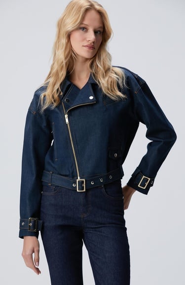  Network Kadın Koyu Indigo Mavi Denim Mont