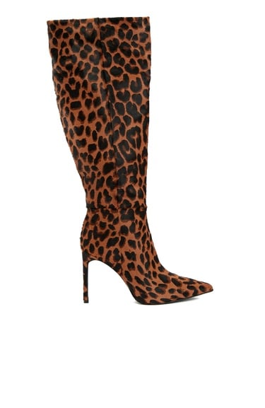  Network Kadın Leopar Desenli Deri Çizme
