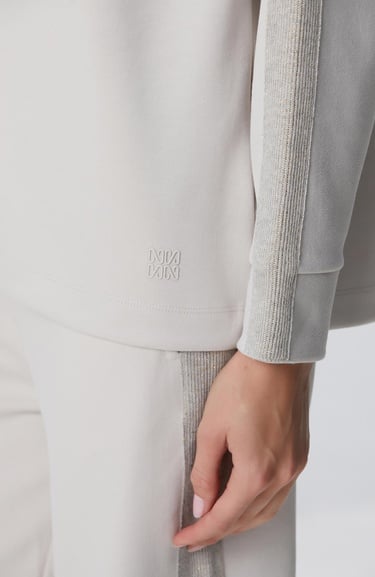  Network Kadın Bej Kapüşonlu Triko Garnili Sweatshirt