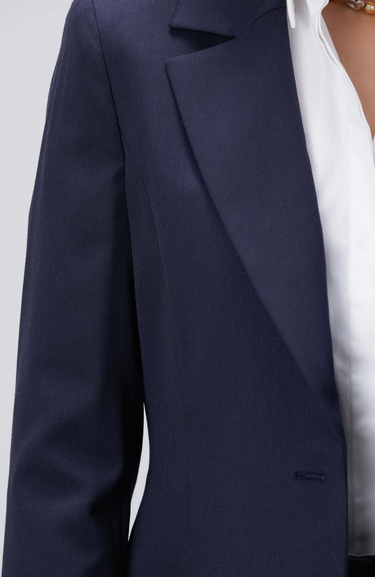  Network Kadın Lacivert Yün Karışımlı Ceket