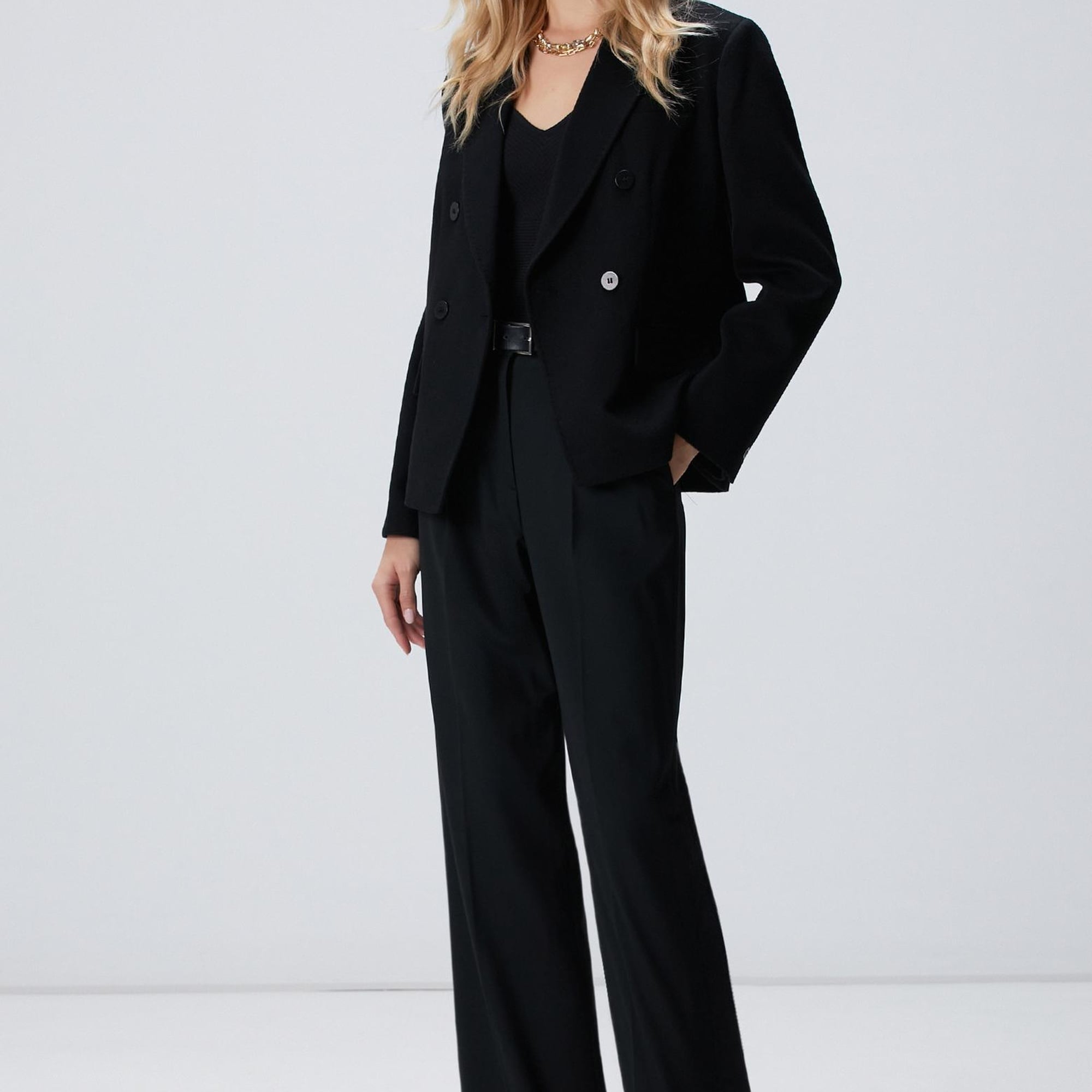 Network Kadın Limited Siyah Kaşmir Ceket