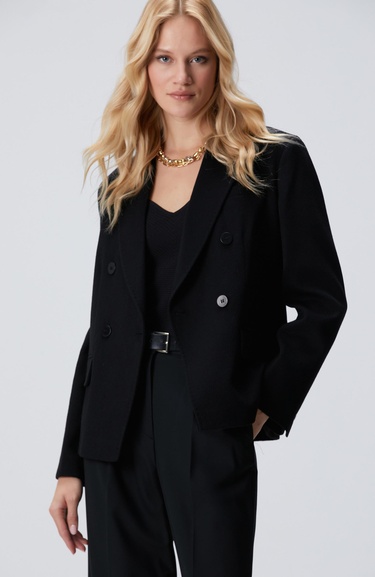  Network Kadın Limited Siyah Kaşmir Ceket