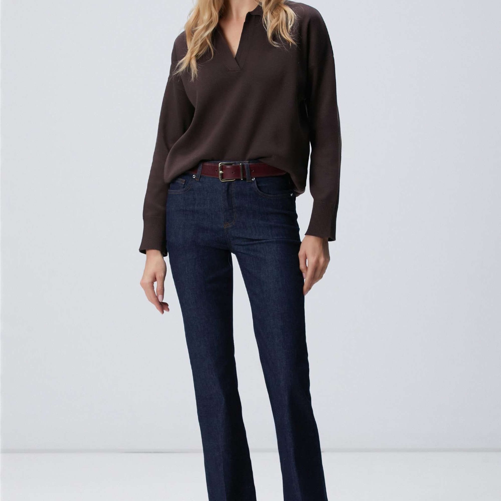 Network Kadın Acı Kahve Kazak