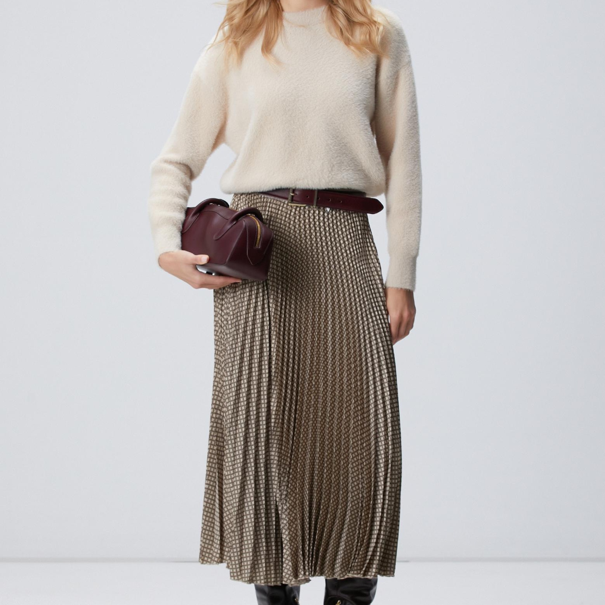 Network Kadın Bej Triko Kazak