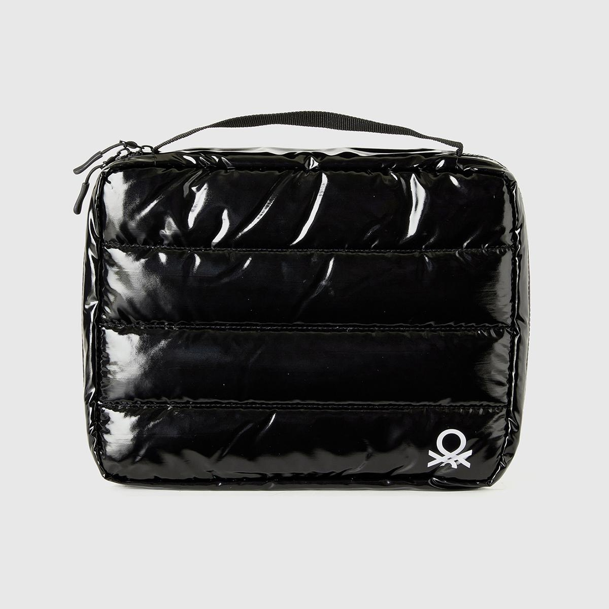 Unisex Siyah Dolgulu Parlak Organizer Çanta