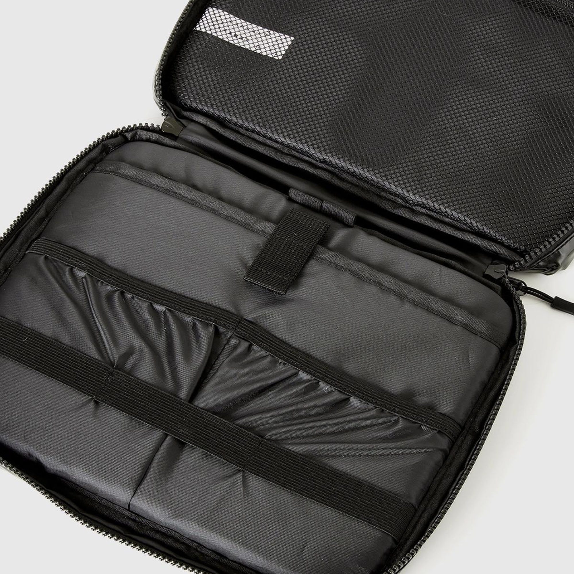 Unisex Siyah Dolgulu Parlak Organizer Çanta