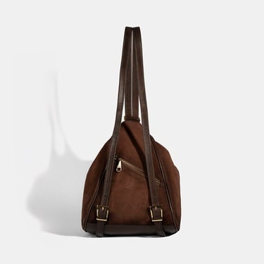  Kadın Kahve Süet Deri Sırt Çantası