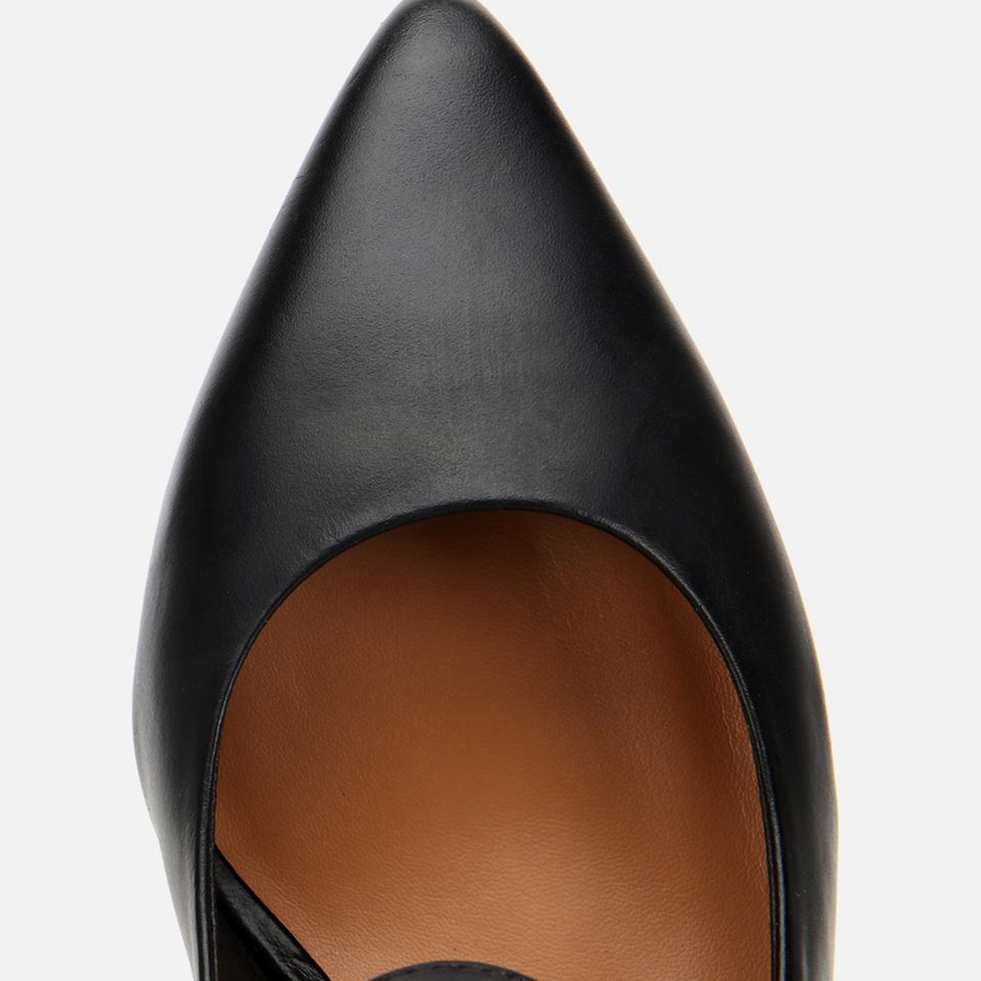 Kadın Deri Mary Jane Siyah  İnce Bantlı Stiletto