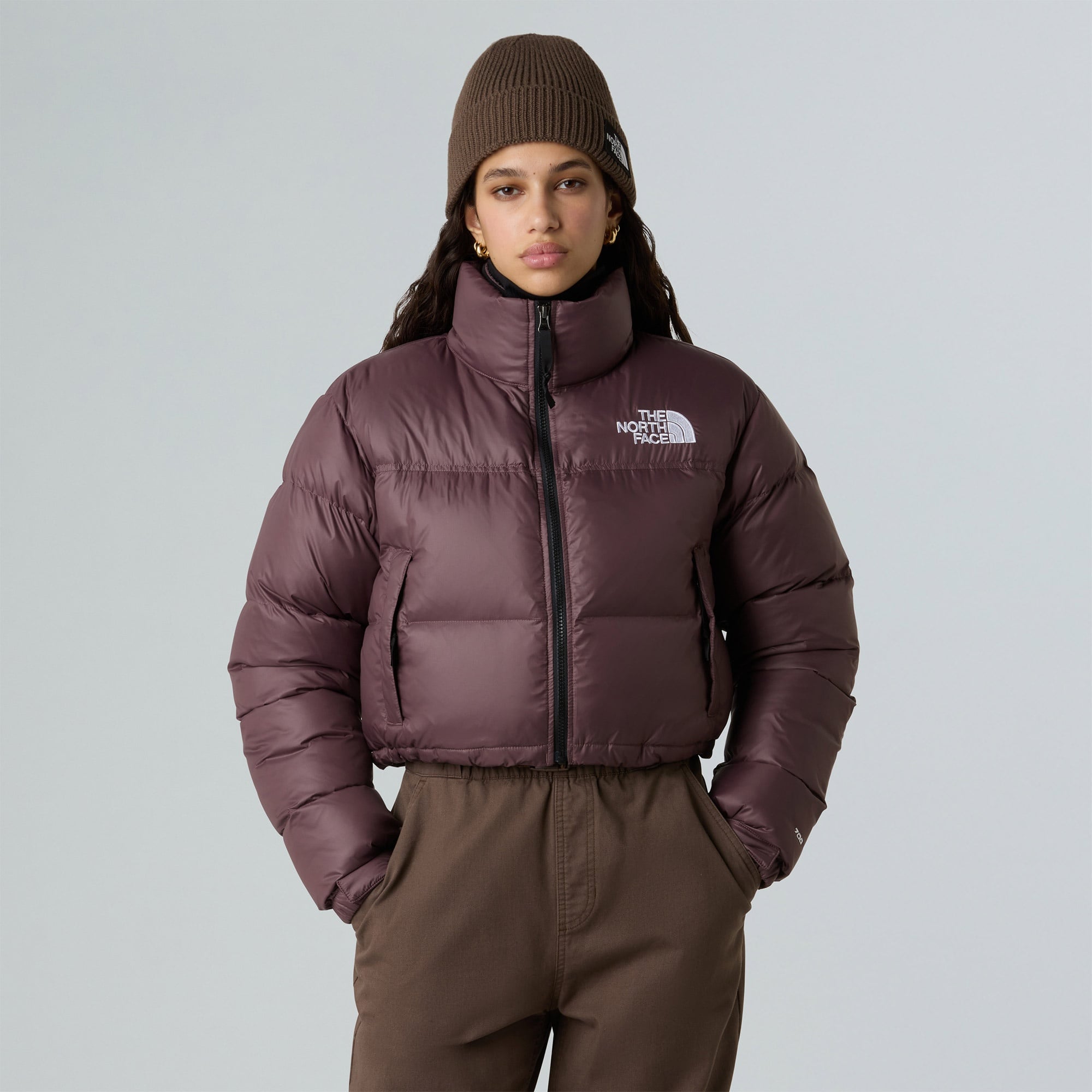 The North Face 1996 Retro Nuptse Kısa Kadın Bordo Mont