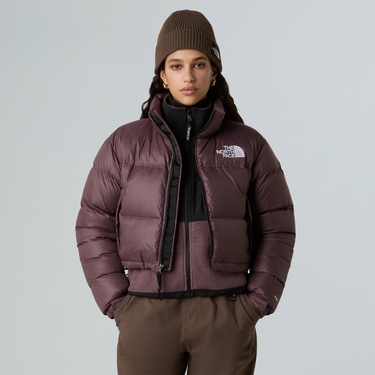  The North Face 1996 Retro Nuptse Kısa Kadın Bordo Mont